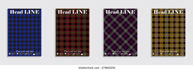 A set of simple brochures. No gradient
