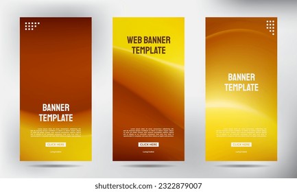 set of Simple Brown Mesh color roll up business brochure flyer banner design vertical template, cover presentation background, modern publication x-banner and flag-banner, Roll up banner stand