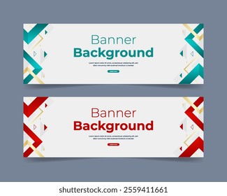 Set of simple business banner design template