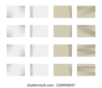 Set of simple business card or presentation backdrop design with gradation layer.