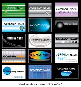 Set of simple business cards