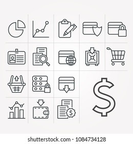 Set of simple business icons