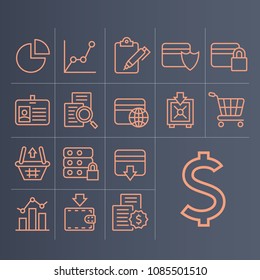 Set of simple business icons