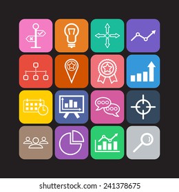 Set of simple business icons