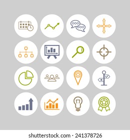 Set of simple business icons