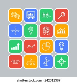 Set of simple business icons