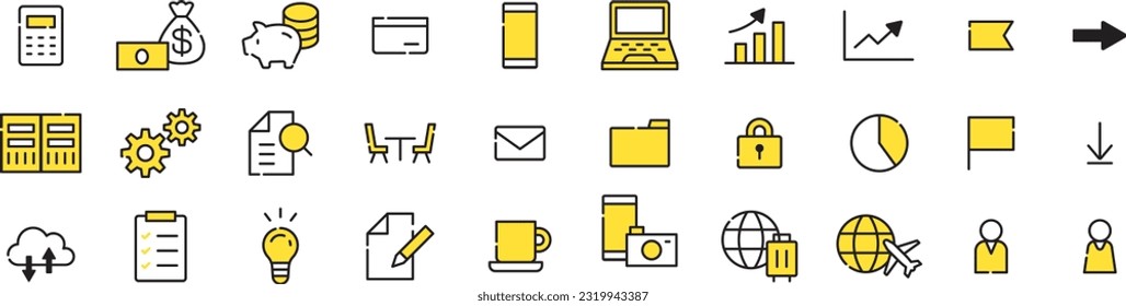 A set of simple business icons in easy-to-use vector format.