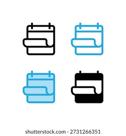 Set of simple calculator icons in different colors