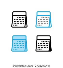 Set of simple calculator icons in different colors