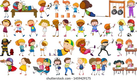 Set of simple charaacters illustration