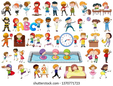 Set of simple characters illustration