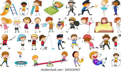 Set of simple characters illustration