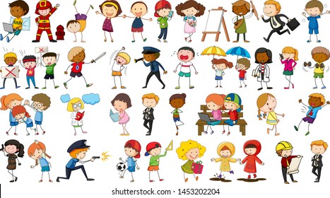 Set of simple characters illustration