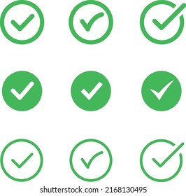 Set of simple check icons