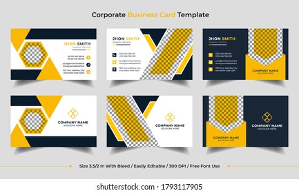 Set von einfachen und sauberen modernen Visitenkarten,Namenskarte, Visiting Card Template.Corporate Personal Visiting Card Template-Design mit Bildhintergrund,Business Web Banner Templates.Flat Business Card.