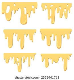Um conjunto de ilustração de queijo vetor simples e limpo