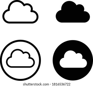 Un conjunto de simples iconos en la nube para los negocios y el tiempo
