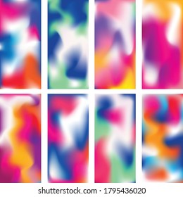 Set simple colored backgrounds for iphone gradient  Abstract pattern  vector illustration