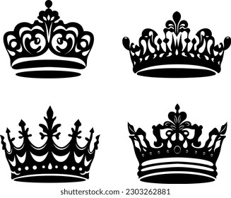 set of simple crowns for princess and queen. Third collection