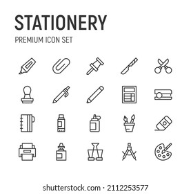 Set of simple deadline line icons. Outline stroke object. Linear signs pack. Perfect for web apps and mobile.