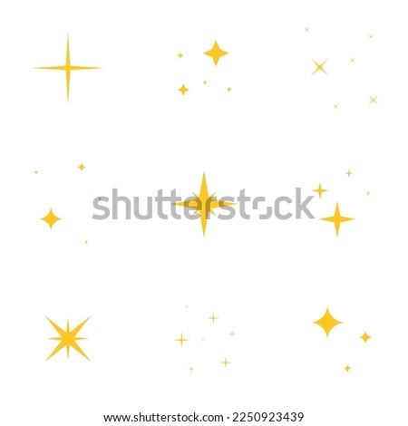 set of simple decor elements, greoups of shaining stars Stock photo © 