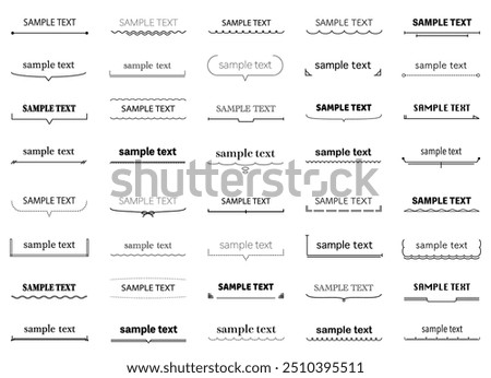 A set of simple decorative borders.