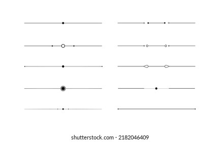 Set of Simple Decorative Page Dividers and Design Elements