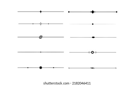 Set of Simple Decorative Page Dividers and Design Elements