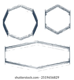 Um conjunto de quadros de design simples. Ilustração vetorial.