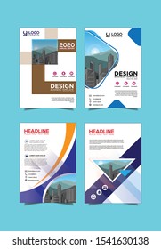 Set of Simple Design Layout of Brochure, cover, flyer, and poster vector template