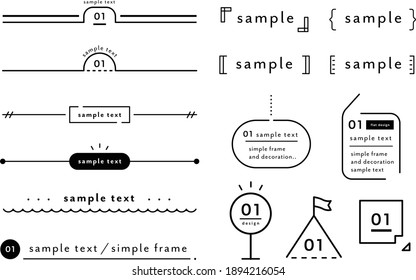 Un conjunto de diseños simples como marcos, decoraciones, límites, globos, divisores, etc.