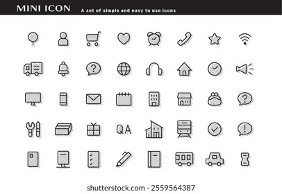 A set of simple and easy to use icons