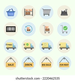 Conjunto de iconos simples de línea de comercio electrónico. trazos editables. Píxeles perfectos.
