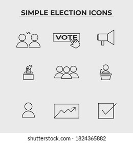 Set of Simple Election Icons