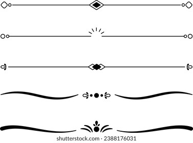 Un conjunto de bordes decorativos sobrios y elegantes