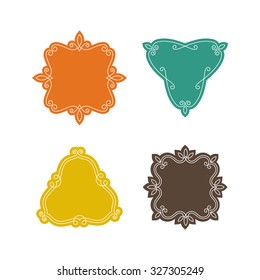 Set of simple and elegant monogram design templates, vector illustration.