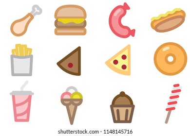 Set of Simple Fattening Food Items