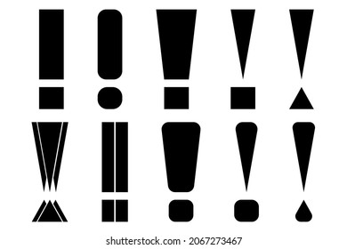 A set of of simple flat exclamation marks. Good for any project.