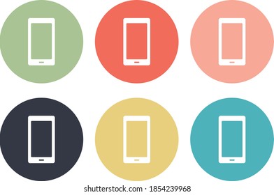 A set of simple and flat icons for your smartphone