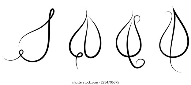 A set of simple flat leaf icons. Good for any project.