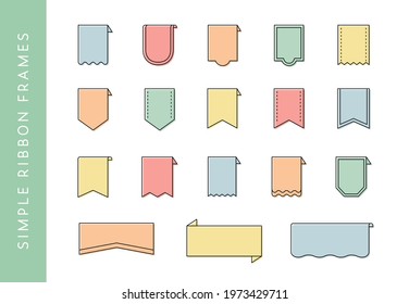 A set of simple, flat ribbon frames