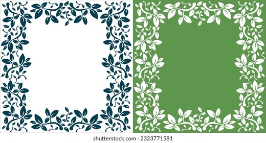 Set of simple floral seamless patterns. Daisy flowers collection in green color. Sketch flat drawing. Botanical collage in modern trendy style.