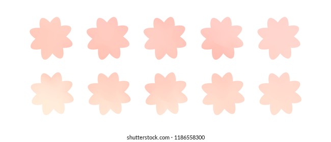 Set of simple flowers of different colors on white background. You can use in the game, app, communications, electronics, agriculture, or creative design concepts.