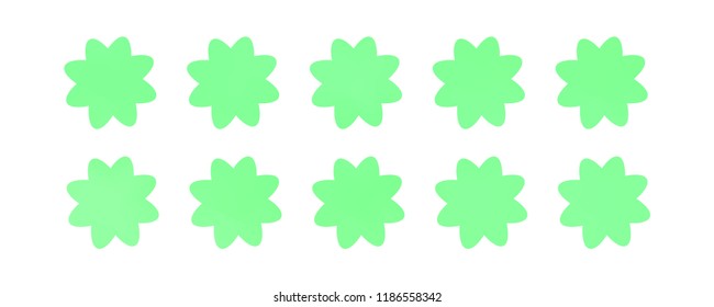 Set of simple flowers of different colors on white background. You can use in the game, app, communications, electronics, agriculture, or creative design concepts.