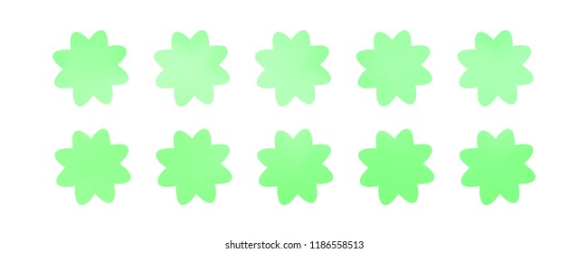 Set of simple flowers of different colors on white background. You can use in the game, app, communications, electronics, agriculture, or creative design concepts.
