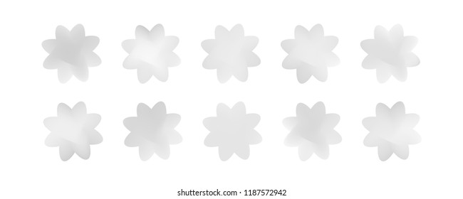 Set of simple flowers of different colors on white background. You can use in the game, app, communications, electronics, agriculture, or creative design concepts.