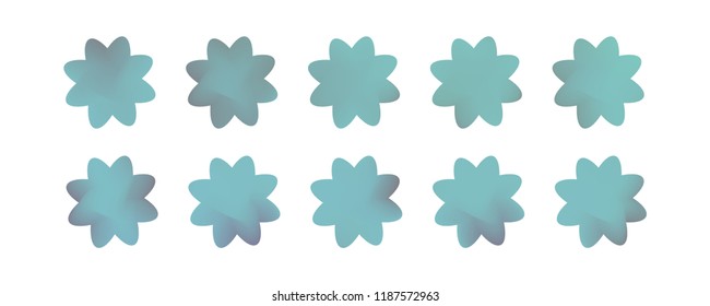 Set of simple flowers of different colors on white background. You can use in the game, app, communications, electronics, agriculture, or creative design concepts.