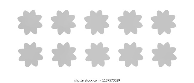 Set of simple flowers of different colors on white background. You can use in the game, app, communications, electronics, agriculture, or creative design concepts.