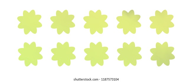 Set of simple flowers of different colors on white background. You can use in the game, app, communications, electronics, agriculture, or creative design concepts.