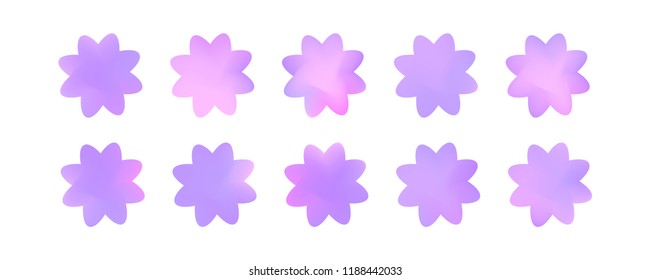 Set of simple flowers of different colors on white background. You can use in the game, app, communications, electronics, agriculture, or creative design concepts.